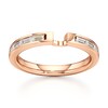 Thumbnail Image 1 of J'Lure Baguette-Cut Lab-Grown Diamond Contour Wedding Band 1/3 ct tw 18K Rose Gold