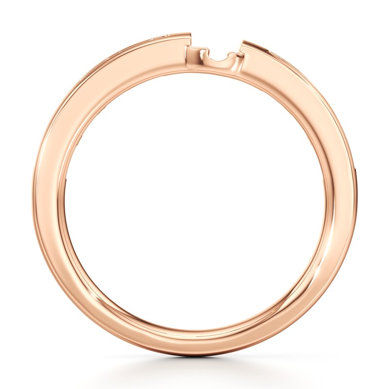 Main Image 2 of J'Lure Baguette-Cut Lab-Grown Diamond Contour Wedding Band 1/3 ct tw 18K Rose Gold