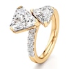 Thumbnail Image 4 of J'Lure Shield Step-Cut Two-Stone Lab-Grown Diamond Engagement Ring 4-5/8 ct tw 18K Yellow Gold