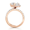 Thumbnail Image 2 of J'Lure Square-Emerald Step-Cut Lab-Grown Diamond Spiral Engagement Ring 3-3/4 ct tw 18K Rose Gold
