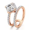 Thumbnail Image 4 of J'Lure Square-Emerald Step-Cut Lab-Grown Diamond Spiral Engagement Ring 3-3/4 ct tw 18K Rose Gold