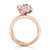 Thumbnail Image 2 of J'Lure Octagon Step-Cut Lab-Grown Diamond Spiral Engagement Ring 3-3/4 ct tw 18K Rose Gold