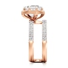 Thumbnail Image 3 of J'Lure Octagon Step-Cut Lab-Grown Diamond Spiral Engagement Ring 3-3/4 ct tw 18K Rose Gold
