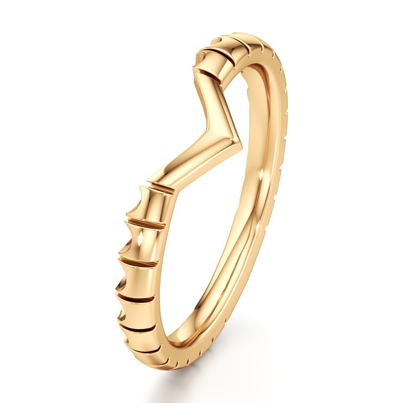Main Image 4 of J'Lure Contour Wedding Band 18K Yellow Gold