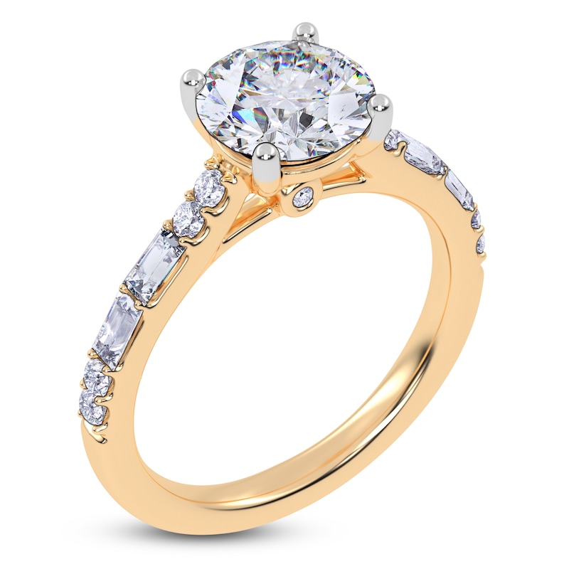 Main Image 2 of Round-Cut Lab-Grown Diamond Engagement Ring 1-7/8 ct tw 14K Yellow Gold