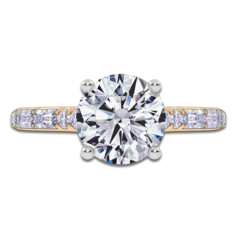 Main Image 3 of Round-Cut Lab-Grown Diamond Engagement Ring 1-7/8 ct tw 14K Yellow Gold