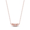 Thumbnail Image 3 of Lab-Grown Diamond Three-Stone Necklace 1/2 ct tw 14K Rose Gold 18"