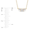 Thumbnail Image 4 of Lab-Grown Diamond Three-Stone Necklace 1/2 ct tw 14K Yellow Gold 18"