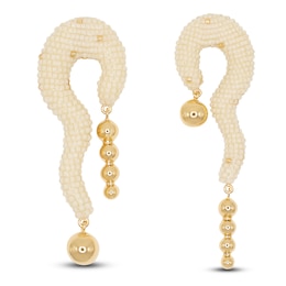 Susana Vega Sunset Earrings with Beige Glass Beads