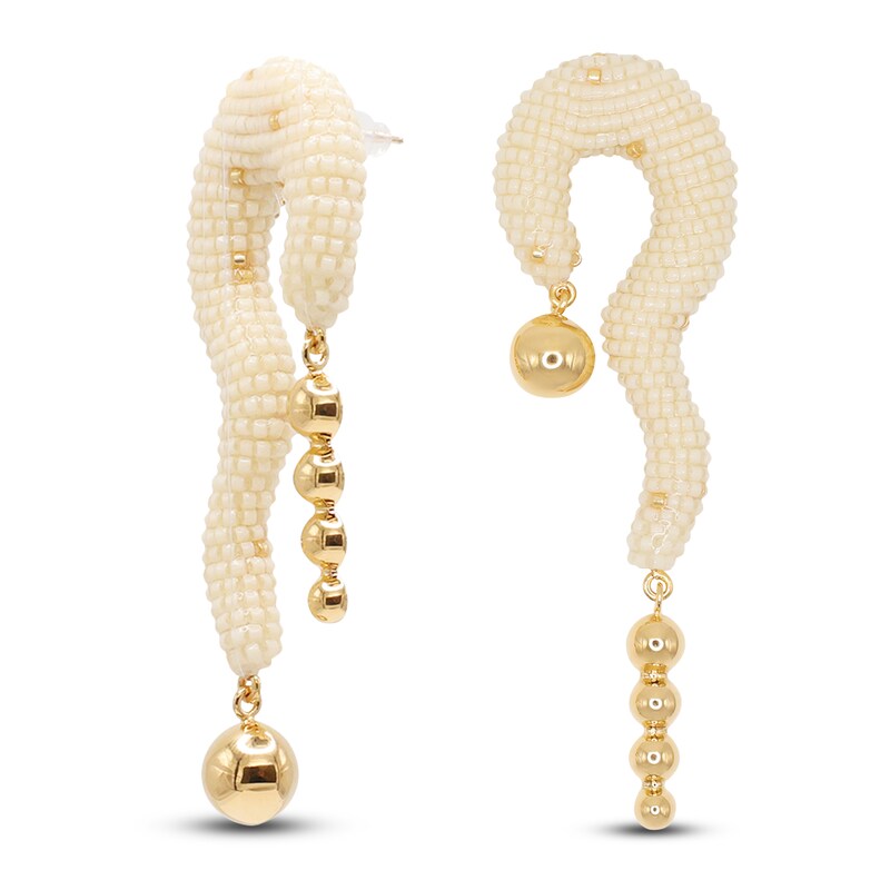 Main Image 2 of Susana Vega Sunset Earrings with Beige Glass Beads