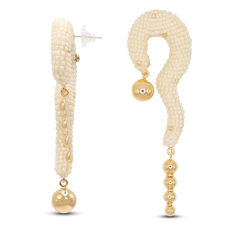 Main Image 3 of Susana Vega Sunset Earrings with Beige Glass Beads