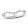 Thumbnail Image 1 of ArtCarved Pear-Shaped & Round-Cut Diamond Contour Anniversary Ring 1/6 ct tw 14K White Gold