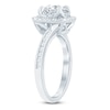 Thumbnail Image 2 of Round-Cut Lab-Grown Diamond Bypass Halo Ring 1 ct tw 14K White Gold