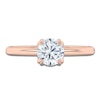 Thumbnail Image 3 of Certified Round-Cut Solitaire Diamond Engagement Ring 1 ct tw 18K Rose Gold (SI2/G)