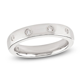 Storied Diamond Desert Sands of Eternity Anniversary Ring 1/8 ct tw 18K White Gold