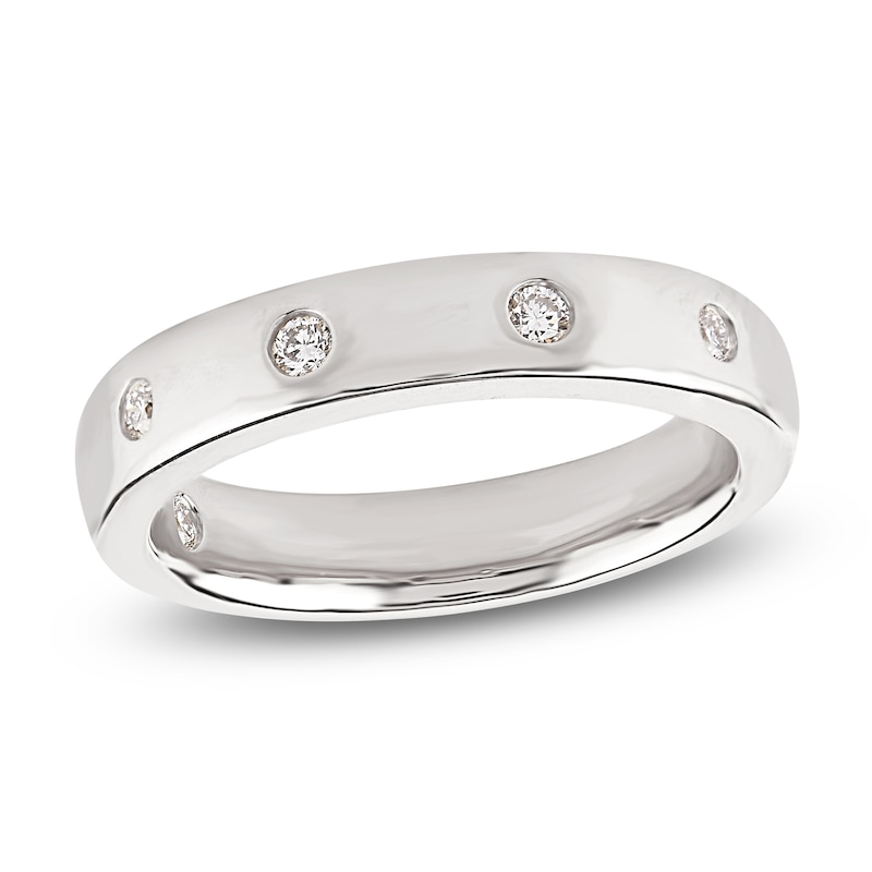 Main Image 1 of Storied Diamond Desert Sands of Eternity Anniversary Ring 1/8 ct tw 18K White Gold