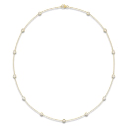 Lab-Grown Diamond Bezel-Set Station Necklace 2 ct tw 10K Yellow Gold 18"