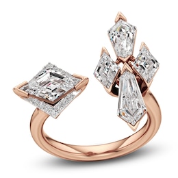J'Lure Lozenge Step-Cut & Tie Step-Cut Lab-Grown Diamond Deconstructed Ring 3-1/4 ct tw 14K Rose Gold