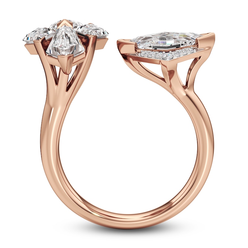 Main Image 3 of J'Lure Lozenge Step-Cut & Tie Step-Cut Lab-Grown Diamond Deconstructed Ring 3-1/4 ct tw 14K Rose Gold
