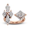 Thumbnail Image 4 of J'Lure Lozenge Step-Cut & Tie Step-Cut Lab-Grown Diamond Deconstructed Ring 3-1/4 ct tw 14K Rose Gold
