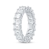 Thumbnail Image 2 of Emerald-Cut Lab-Grown Diamond Eternity Band 5-3/4 - 6-7/8 ct tw Platinum