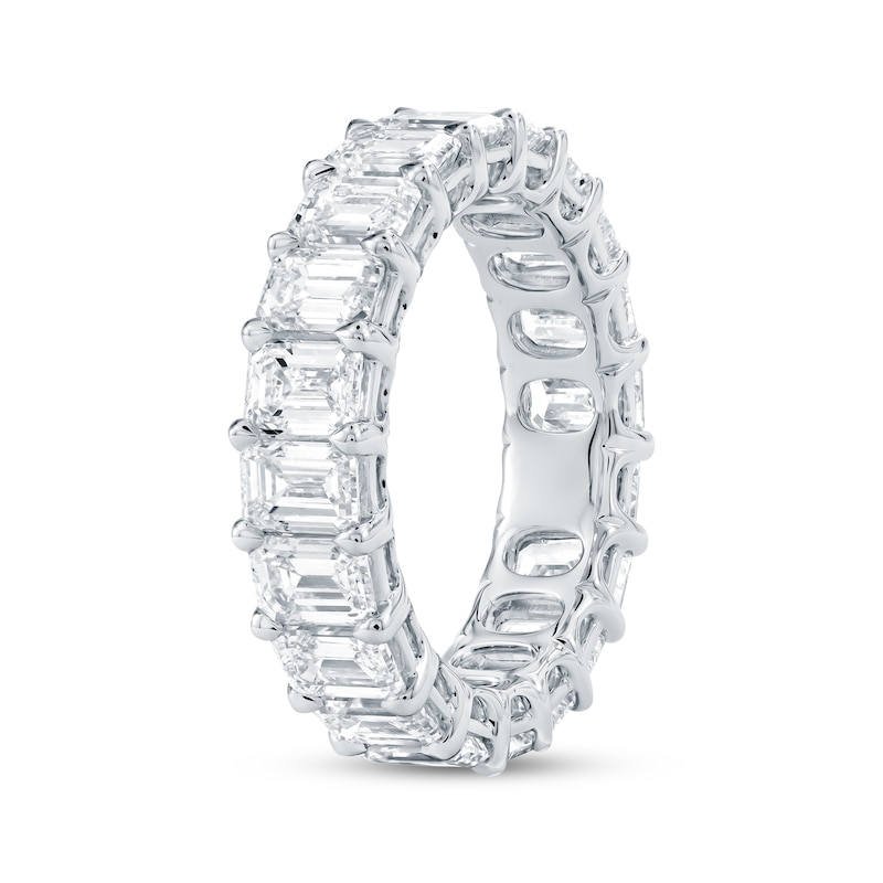 Main Image 2 of Emerald-Cut Lab-Grown Diamond Eternity Band 5-3/4 - 6-7/8 ct tw Platinum