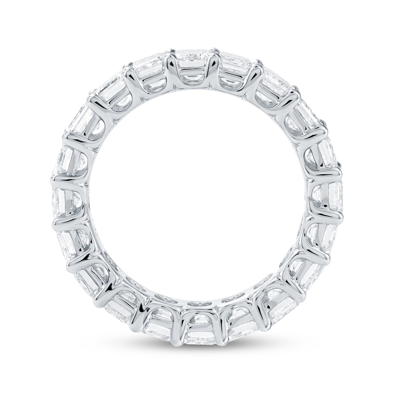 Main Image 3 of Emerald-Cut Lab-Grown Diamond Eternity Band 5-3/4 - 6-7/8 ct tw Platinum