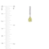 Thumbnail Image 2 of Pear-Shaped Yellow Lab-Grown Diamond & White Lab-Grown Diamond Hoop Earrings 2 ct tw 14K White Gold