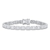 Thumbnail Image 1 of Shy Creation Baguette & Round-Cut Multi-Diamond Tennis Bracelet 1-3/8 ct tw 14K White Gold 7" SC55026999