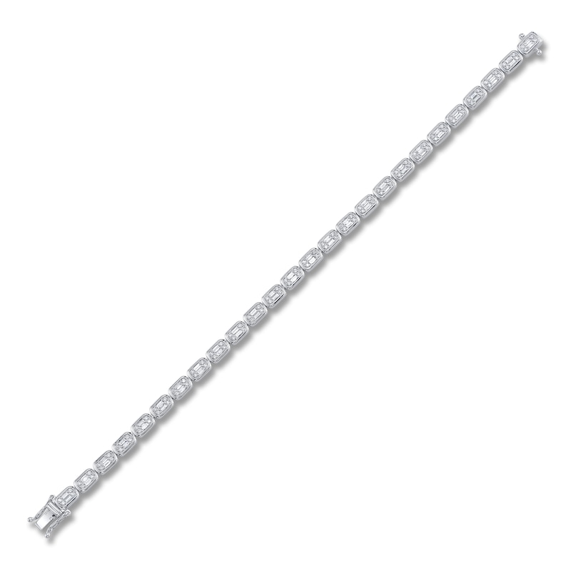 Main Image 2 of Shy Creation Baguette & Round-Cut Multi-Diamond Tennis Bracelet 1-3/8 ct tw 14K White Gold 7" SC55026999