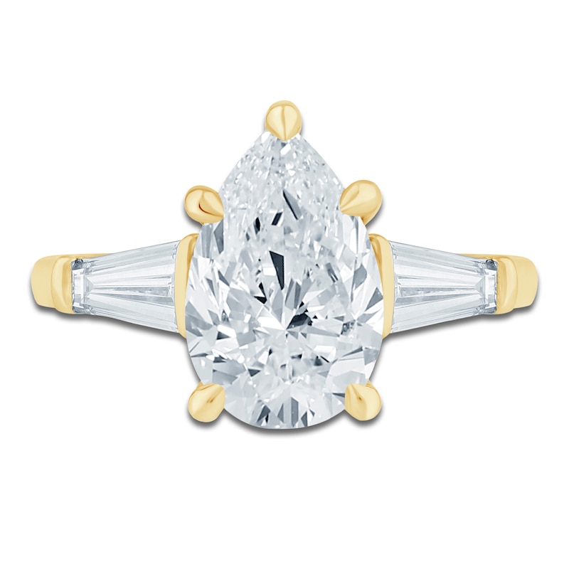 Main Image 3 of Pnina Tornai Pear-Shaped Lab-Grown Diamond Engagement Ring 3-1/3 ct tw 14K Yellow Gold