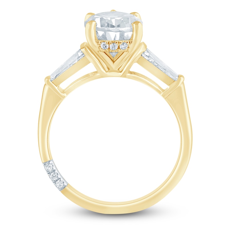 Main Image 4 of Pnina Tornai Pear-Shaped Lab-Grown Diamond Engagement Ring 3-1/3 ct tw 14K Yellow Gold