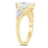 Thumbnail Image 2 of Radiant-Cut, Half-Moon-Cut & Pear-Shaped Lab-Grown Diamond Engagement Ring 4 ct tw 14K Yellow Gold