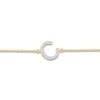 Thumbnail Image 2 of Diamond Initial C Bracelet 1/15 ct tw 10K Yellow Gold 7.5"