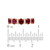 Thumbnail Image 4 of Oval-Cut Natural Ruby & Diamond Ring 1/8 ct tw 10K Yellow Gold