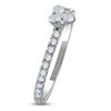 Thumbnail Image 2 of Multi-Diamond Heart Promise Ring 3/8 ct tw 10K White Gold