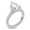 Thumbnail Image 2 of Certified Pear-Shaped Lab-Grown Diamond Halo Engagement Ring 2 ct tw 14K White Gold