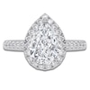 Thumbnail Image 3 of Certified Pear-Shaped Lab-Grown Diamond Halo Engagement Ring 2 ct tw 14K White Gold