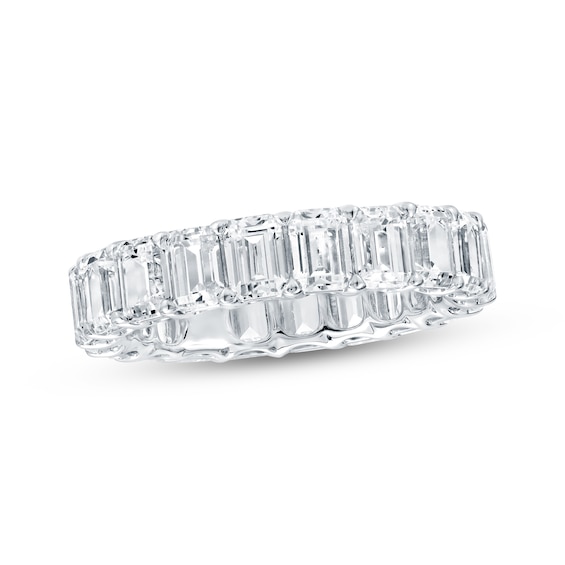 Emerald-Cut Lab-Grown Diamond Eternity Band 5-3/4 to 6-7/8 ct tw Platinum