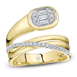 Shy ICON Lumeria Baguette & Round-Cut Multi-Stone Ring 1/3 ct tw 14K Yellow Gold B22001090V3