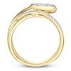 Thumbnail Image 2 of Shy ICON Lumeria Baguette & Round-Cut Multi-Stone Ring 1/3 ct tw 14K Yellow Gold B22001090V3