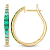 Thumbnail Image 1 of Le Vian Emerald Ombré Hoop Earrings 14K Honey Gold