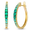 Thumbnail Image 2 of Le Vian Emerald Ombré Hoop Earrings 14K Honey Gold