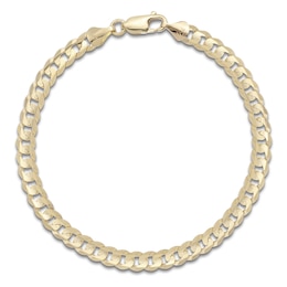 Curb Chain Bracelet 5.9mm Solid 14K Yellow Gold 8.5"