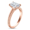 Thumbnail Image 2 of Certified Radiant-Cut Lab-Grown Diamond Hidden Halo Engagement Ring 2 ct tw 14K Rose Gold
