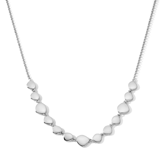 Italia D'Argento Boule-Shaped Bead Links Necklace Sterling Silver 16"