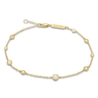 Constellations by Jared Lab-Grown Diamond Gemini Bracelet 1/2 ct tw 10K Yellow Gold 7.5"