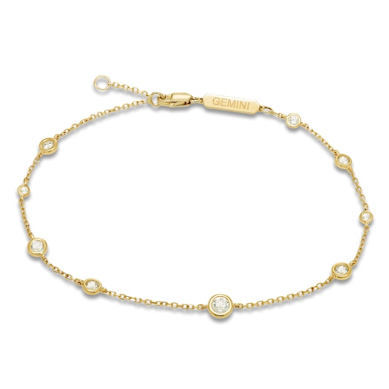 Constellations by Jared Lab-Grown Diamond Gemini Bracelet 1/2 ct tw 10K Yellow Gold 7.5"