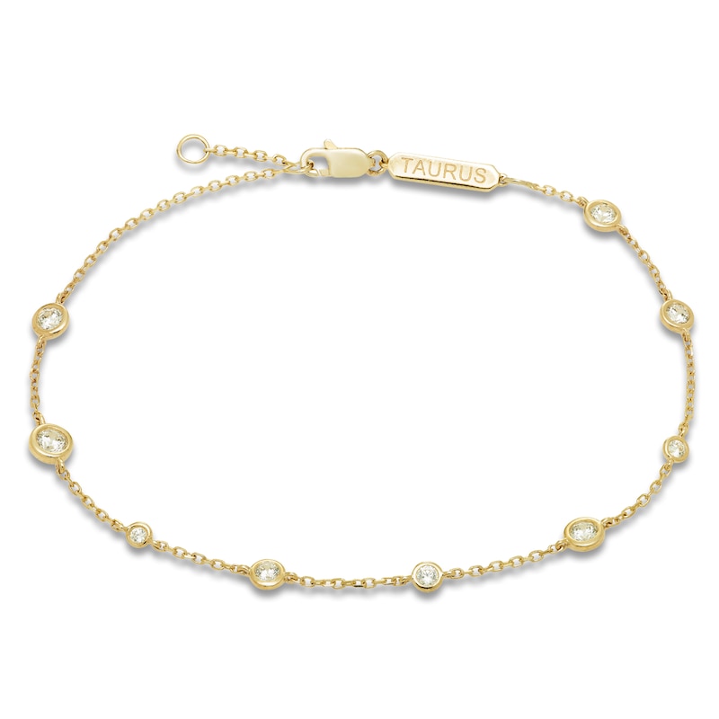 Main Image 1 of Constellations by Jared Lab-Grown Diamond Taurus Bracelet 1/2 ct tw 10K Yellow Gold 7.5"