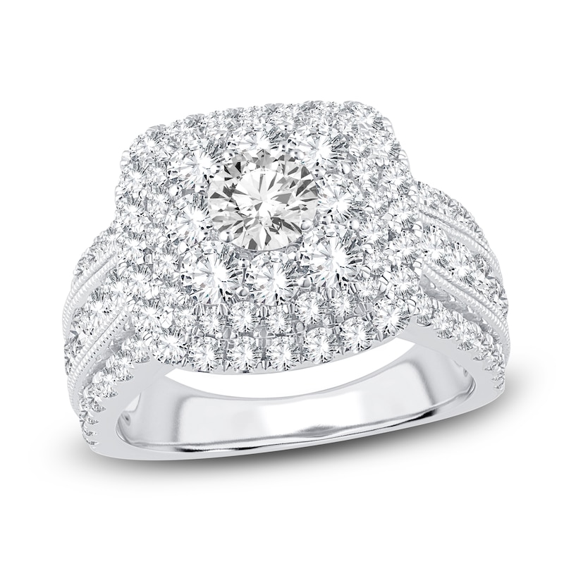 Diamond Engagement Ring 3 ct tw Round 14K White Gold | Jared
